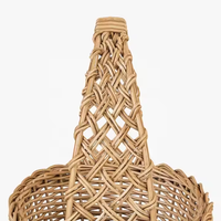 Panier cadeau en osier de rotin naturel de conception flexible de haute qualité pour le stockage de fleurs pendant les vacances en gros du Vietnam