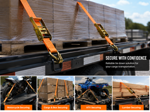 Correa de Amarre Provina Resistente a la Intemperie de 50 mm con Gancho Doble en J, Hebilla de Acero, Certificación CE, Cinta de Poliéster para Contenedores, Capacidad de Carga de 5000 kg - Product Image 2