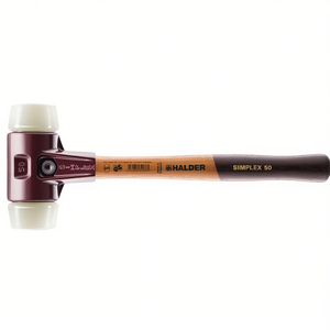 Martillo de cabeza blanda SIMPLEX con mango de madera dura blanca y nailon, longitud 330 mm, diámetro de la cabeza 40 mm, herramienta de percusión - Product Image 3