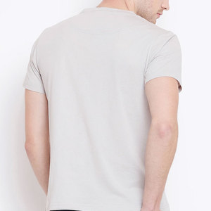 T-shirt 100% coton de haute qualité pour hommes sur mesure respirant et absorbant la sueur avec motif imprimé de lumière solide - Product Image 3