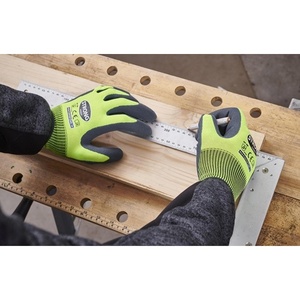 Gants Flexter Taille 11 Jaune Néon/Gris EN 388 PPE Catégorie II Lot de 12 paires STRONGHAND Gants de jardin et équipement de protection - Product Image 3