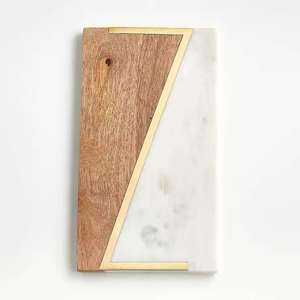Factory-Spot Household Marble & Acacia <b>Wood</b> Cutting Board Stitched for <b>Steak</b> & Fruit Chopping in Kitchen Use - Product Image 2