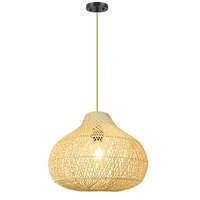 Abat-jour en rotin fait main, lampe suspendue tissée naturelle, éclairage suspendu éco-responsable, décoration de plafond, fournisseur en gros