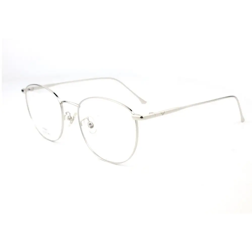 2023 New Fashion Retro Women's Round Anti-blue Light Optical Glasses TR90 Metal Leg Plain Glasses Frame