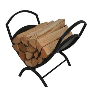 Wrought Iron <b>Log</b> Storage <b>Rack</b> With Cover Exclusive Quality Black Color <b>Log</b> <b>Rack</b> For <b>Indoor</b> And Outdoor Use - Product Image 2