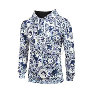 Buena calidad Pullover Basics Sublimación Sudaderas con capucha Calidad Premium Nuevo diseño 100% Sudaderas con capucha de algodón para hombres - Product Image 2