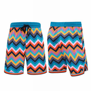 2024 pantalones cortos de baloncesto de tela de poliéster para gimnasio informal con logotipo totalmente personalizado pantalones cortos deportivos de malla para hombres - Product Image 2