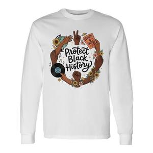 Maglietta a maniche lunghe per il Mese della Storia Nera, prodotto promozionale per la protezione della storia dei neri - Product Image 1