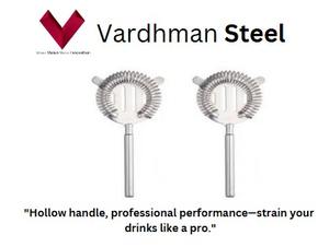 Colador de barra de acero inoxidable, diseño Hawthorne, mango hueco, ecológico, marca D-Mark, colador de cóctel - Product Image 2