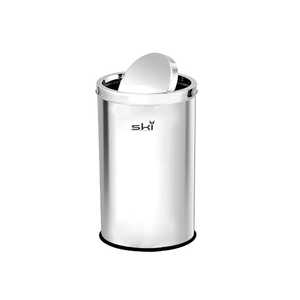 Meilleure vente de poubelle en acier et acier inoxydable Swing Top dans des conceptions rondes et rectangulaires Poubelles de style Open Top Pressing - Product Image 1