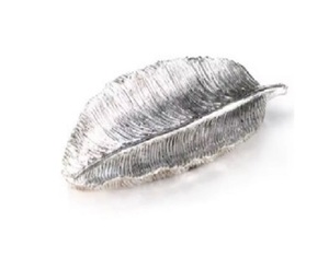 Plateau de service en forme de feuille rectangulaire en aluminium doré de meilleure qualité, plat de service de table durable au design Art déco pour usage domestique - Product Image 3