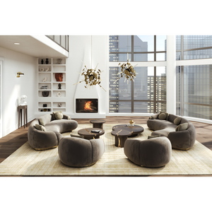 Contemporary Empire Nesting Center <b>Table</b> Durable Metal and Glass <b>for</b> <b>Home</b> Furniture Stainless Steel Frame - Product Image 5