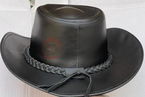 Bandas para el sudor en relieve Sombreros de vaquero Grano de vaquero Sombrero de cuero de Safari aplastable Estilo occidental Sombrero de lujo unisex australiano - Product Image 5