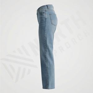 Jeans en denim droit décontractés pour femmes, fabricants de vêtements de rue élégants, usage quotidien, qualité supérieure, pantalons tendance - Product Image 3