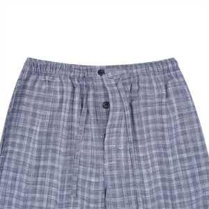 Black Check Cross Pocket Woven <b>Pajama</b> 100% Cotton Soft Lounge Pants Comfortable Sleepwear with Drawstring Waist & Pockets - Product Image 5