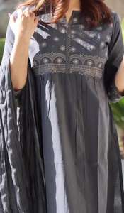 Printed Cotton Summer Salwar Suit for <b>Women</b> Indian Cotton <b>Kurta</b> With Pant and Dupatta Suits for Girls and <b>Women</b> for Export - Product Image 4