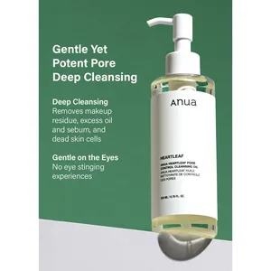 A3shop Aceite Limpiador Facial Control de Poros Heartleaf de Anua, 200 ml, Ingredientes Veganos, Exfoliante Facial - Product Image 1