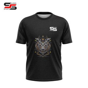 T-shirt col rond à manches courtes en coton 200g pour homme, hauts décontractés simples et amples de couleur unie, design vierge Offre Spéciale - Product Image 1