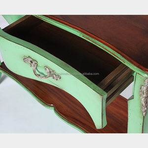 Serie de mesas para exteriores 7406 de madera de caoba pintada de colores vivos con acabado impecable y suave - Product Image 3