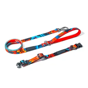 Hundehalsband und Blei gutes Angebot erstellen Sie Ihr eigenes bestes Produkt Rotblume Hundehalsband und -halsband Set VON Fugenic Industries