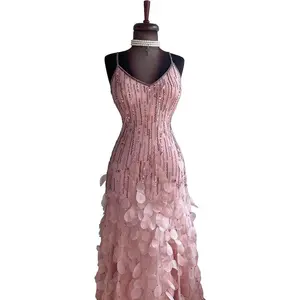 Vintage Beaded Silk Gown Maxi Beaded Prom Long Beaded Fairy Dress hot and sexy