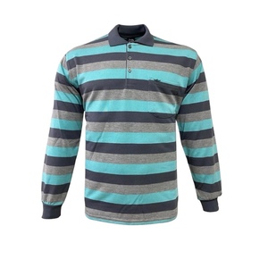 Camiseta de Manga Larga a Rayas para Hombre, Hecha de Tela Suave y Cómoda 30/1, Ropa Casual para Hombre - Product Image 4