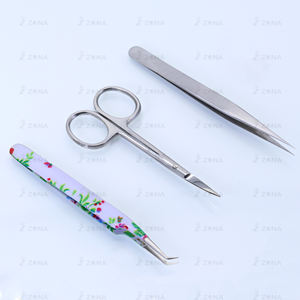 Pince à épiler d'extension de cils de qualité supérieure pince à épiler à sourcils bon marché pince à épiler d'extension de cils en acier personnalisée - Product Image 6