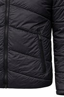 Veste matelassée unisexe noire à capuche et col montant, hiver, personnalisable OEM ODM, fabricant en gros, coupe-vent, imperméable, écologique
