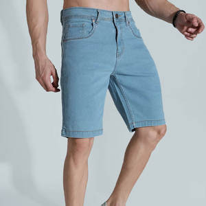 Clean Cut Minimal Design Versatile Styling <b>Men</b> Denim <b>Shorts</b> Heavy Stitch Reinforced Seams <b>Long</b> Lasting <b>Men</b> Denim <b>Shorts</b> - Product Image 2