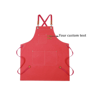 Venta caliente personalizado duradero lavado Chef largo babero delantal con bolsillos - Product Image 1