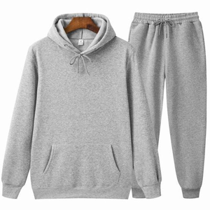 Conjunto de pantalones de chándal y sudadera holgada de cintura media informal de alta calidad para hombre 100% chándal de dos piezas de algodón - Product Image 5