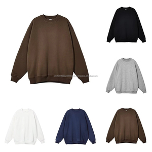 Sweat-shirt brodé vierge à col rond pour hommes de haute qualité fabricant 100% coton Streetwear sweats surdimensionnés unis - Product Image 3