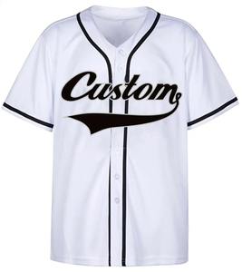 Maillots de baseball et de softball de qualité supérieure, col en V rouge, design entièrement sublimé, manches courtes - Product Image 4