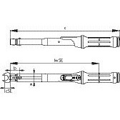 Clé dynamométrique GEDORE TF-SE25, plage 5-25 Nm, 9 x 12 mm, outil de haute qualité - Product Image 5