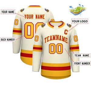 Maillot de hockey sur glace personnalisé, uniforme d'équipe, tissu en maille polyester sublimé avec nom et numéro du joueur, production directe d'usine OEM - Product Image 2