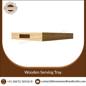 Bandeja cuadrada de madera personalizada para servir comida con asas, bandejas hechas a mano de madera Natural para hoteles, restaurantes, uso doméstico, precio barato - Product Image 5