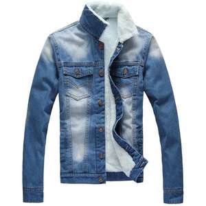 Inner <b>Fur</b> Wholesale Fashion Spring Denim <b>Jackets</b> Big Pocket Solid Color Casual Denim <b>Jacket</b> <b>For</b> <b>Men</b> - Product Image 3