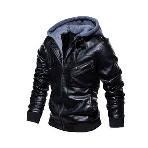 Chaqueta impermeable a prueba de viento de cuero genuino Premium para hombre al mejor precio Teñido liso para invierno en todos los tamaños Venta en línea disponible - Product Image 1