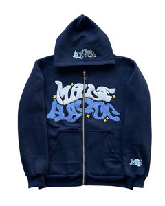 Sweat à capuche pour hommes à fermeture éclair intégrale personnalisé des fabricants OEM haute qualité 100% coton basiques patchs de broderie hiver - Product Image 4