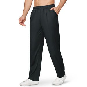 Pantalons pour hommes de haute qualité droit incurvé rayé tricoté personnalisé hommes broderie Baggy pantalons de survêtement personnalisé lavage à l'acide pantalon évasé - Product Image 2