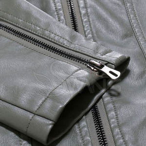 2024 nuevo estilo invierno High Street Slim Canvas chaquetas de cuero al por mayor hombres bajo MOQ hecho en Pakistán - Product Image 5