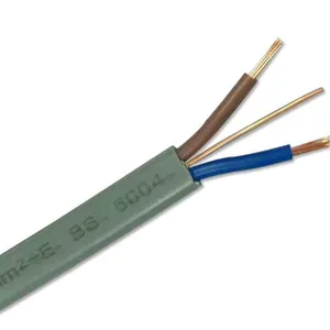 厂家价格聚氯乙烯铜电缆灰色扁平绝缘二/三芯接地2.5毫米双接地电缆