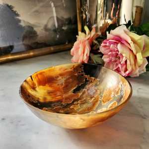 Bol de service en corne de buffle de forme personnalisée, sculpté à la main, agate, décoration d'intérieur pour Noël, Nouvel An et fête des mères - Product Image 4