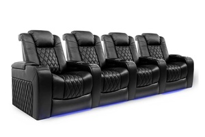 Vente flash - Canapé home-cinema en cuir authentique pour une relaxation ultime - Charge USB-C/USB-A - Éclairage LED RGB - NOUVEAU POUR LA LIVRAISON - Product Image 6