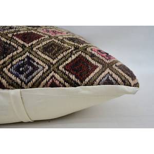 28x28 pulgadas Beige bohemio Kilim Patchwork almohada patrón Vintage lana tejida a mano técnica - Product Image 4