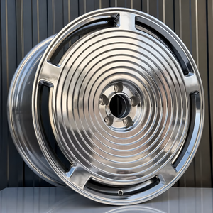 Rines de Aleación Forjados con Acabado Espejo Personalizado, 5 Birlos, Diseño Concéntrico con Ranuras para BMW y Mercedes-Benz - Product Image 1