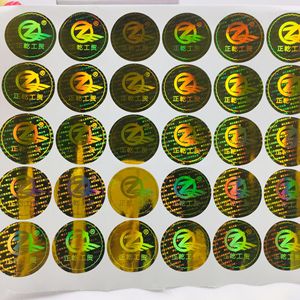 Laser Anti-Counterfeit Labels Holographic Tamper-Evident <b>Stickers</b> Custom PET Waterproof Oil-Proof Barcode Laminated - Product Image 3