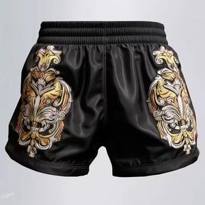 MMA <b>Shorts</b> Lightweight And Flexibility Custom Design Specifically Design Traditional Belt Tightening Muay <b>Shorts</b> - Product Image 5