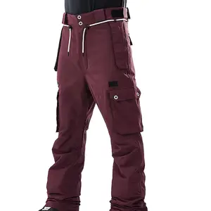 Moda erkek su geçirmez rüzgar geçirmez renkli baskılı kar kayak pantolonu/en iyi toptan fiyat kış erkek kayak pantolonu