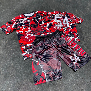 Équipe Couleur Vintage Look Logo Réfléchissant Numéro 7v7 drapeau Uniforme Bicolore Ventilé Quantité 7v7 maillot de football américain - Product Image 3